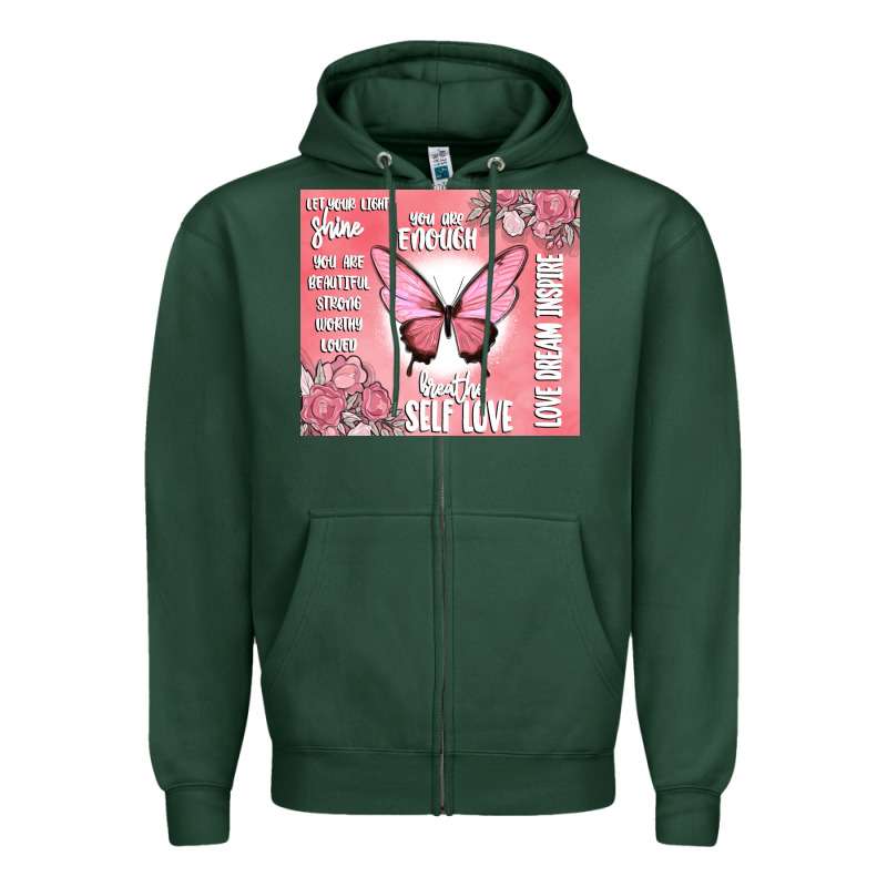 Self Love Zipper Hoodie by MaliasSmallBusiness | Teevron