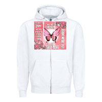 White self love Zipper Hoodie - MaliasSmallBusiness
