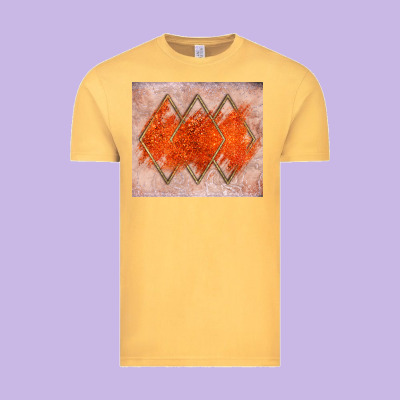 Orange Glitter Vintage Tee Designed By Jahusdesignshop
