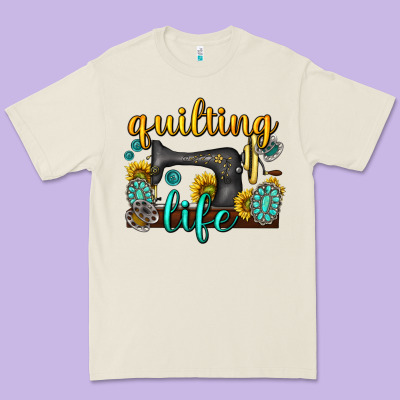 Quilting Life Western Premium Tee Designed By Texasbilliewilder