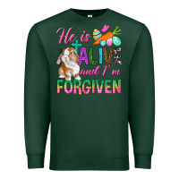 Sports Green He Is Alive And I'm Forgiven Premium Sweatshirt - BundleAndBundleShop