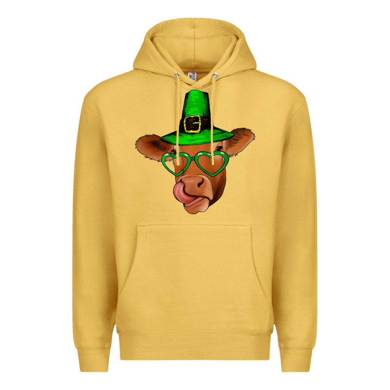 St Patricks Day Cow Premium Hoodie by Bettercallsaul | Teevron