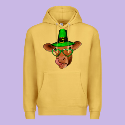St Patricks Day Cow Premium Hoodie Designed By Bettercallsaul