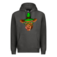 Charcoal Heather St Patricks Day Cow Premium Hoodie - Bettercallsaul