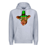 Heather Grey St Patricks Day Cow Premium Hoodie - Bettercallsaul