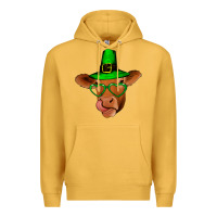 Mustard St Patricks Day Cow Premium Hoodie - Bettercallsaul