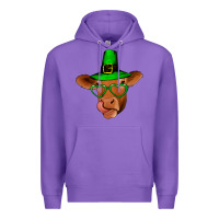 Purple St Patricks Day Cow Premium Hoodie - Bettercallsaul