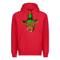 Red St Patricks Day Cow Premium Hoodie - Bettercallsaul