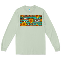 Matcha aztec sunflower cowhide license plate Long Sleeve Tee - Artiststas