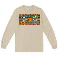 Mushroom aztec sunflower cowhide license plate Long Sleeve Tee - Artiststas