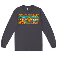 Smoke aztec sunflower cowhide license plate Long Sleeve Tee - Artiststas