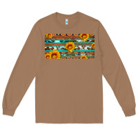 Toasted Coconut aztec sunflower cowhide license plate Long Sleeve Tee - Artiststas
