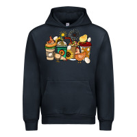 Navy Chicken coffee cups Urban Hoodie - HowdyJamesFarm