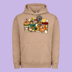 Chicken Coffee Cups Urban Hoodie Designed By Howdyjamesfarm