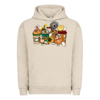 Pigment French Oak Chicken coffee cups Urban Hoodie - HowdyJamesFarm