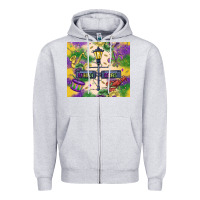 Heather Grey mardi gras street lights Zipper Hoodie - MaliasSmallBusiness
