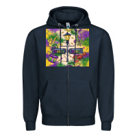 Navy mardi gras street lights Zipper Hoodie - MaliasSmallBusiness