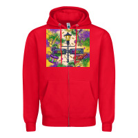 Red mardi gras street lights Zipper Hoodie - MaliasSmallBusiness