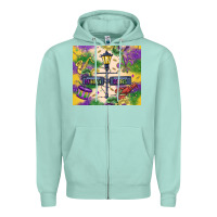 Seafoam mardi gras street lights Zipper Hoodie - MaliasSmallBusiness