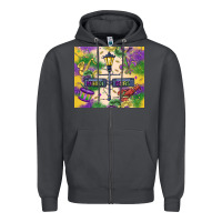 Smoke mardi gras street lights Zipper Hoodie - MaliasSmallBusiness