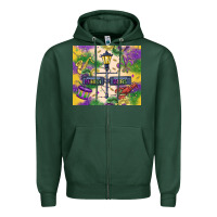 Sports Green mardi gras street lights Zipper Hoodie - MaliasSmallBusiness