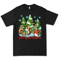 Black merry christmas rabbits Premium Tee - Zillion Design Studio