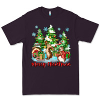 Plum merry christmas rabbits Premium Tee - Zillion Design Studio