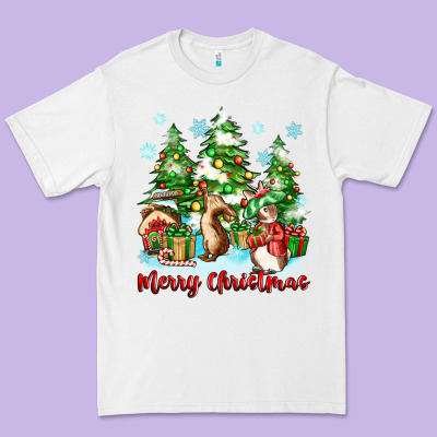 Merry Christmas Rabbits Premium Tee Designed By Zillion Design Studio