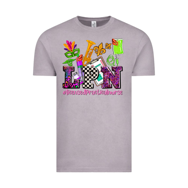 Mardi Gras Lpn Licensed Practical Nurse Vintage Tee by AdoDesignShop | Teevron