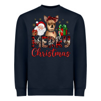 Navy merry christmas chihuahua Heavyweight Sweatshirt - JahusDesignShop