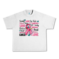 Lunar Rock breast cancer ribbons with cancer words Urban Heavy Tee - AdoDesignShop
