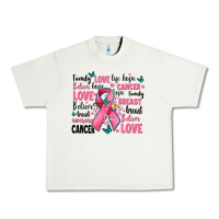 Pistachio breast cancer ribbons with cancer words Urban Heavy Tee - AdoDesignShop