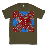 Army Green Glitter 4th of July Seamless Pattern Classic Tee - BundleAndBundleShop