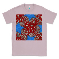 Lilac Glitter 4th of July Seamless Pattern Classic Tee - BundleAndBundleShop
