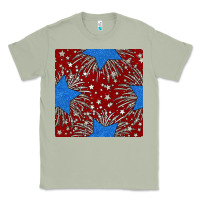 Matcha Glitter 4th of July Seamless Pattern Classic Tee - BundleAndBundleShop