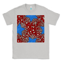 Moon Dust Glitter 4th of July Seamless Pattern Classic Tee - BundleAndBundleShop