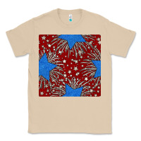 Mushroom Glitter 4th of July Seamless Pattern Classic Tee - BundleAndBundleShop