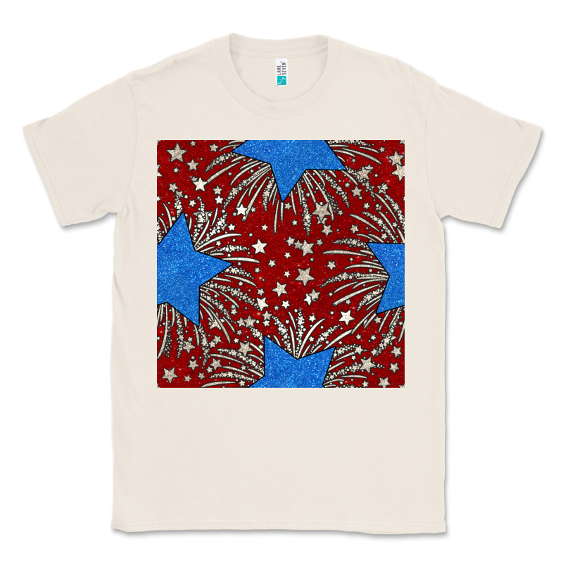 Glitter 4th Of July Seamless Pattern Classic Tee by BundleAndBundleShop | Teevron