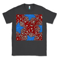Smoke Glitter 4th of July Seamless Pattern Classic Tee - BundleAndBundleShop