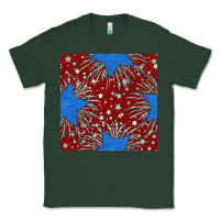Sports Green Glitter 4th of July Seamless Pattern Classic Tee - BundleAndBundleShop