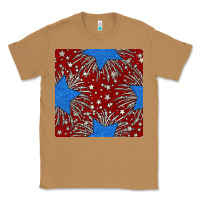 Toasted Coconut Glitter 4th of July Seamless Pattern Classic Tee - BundleAndBundleShop