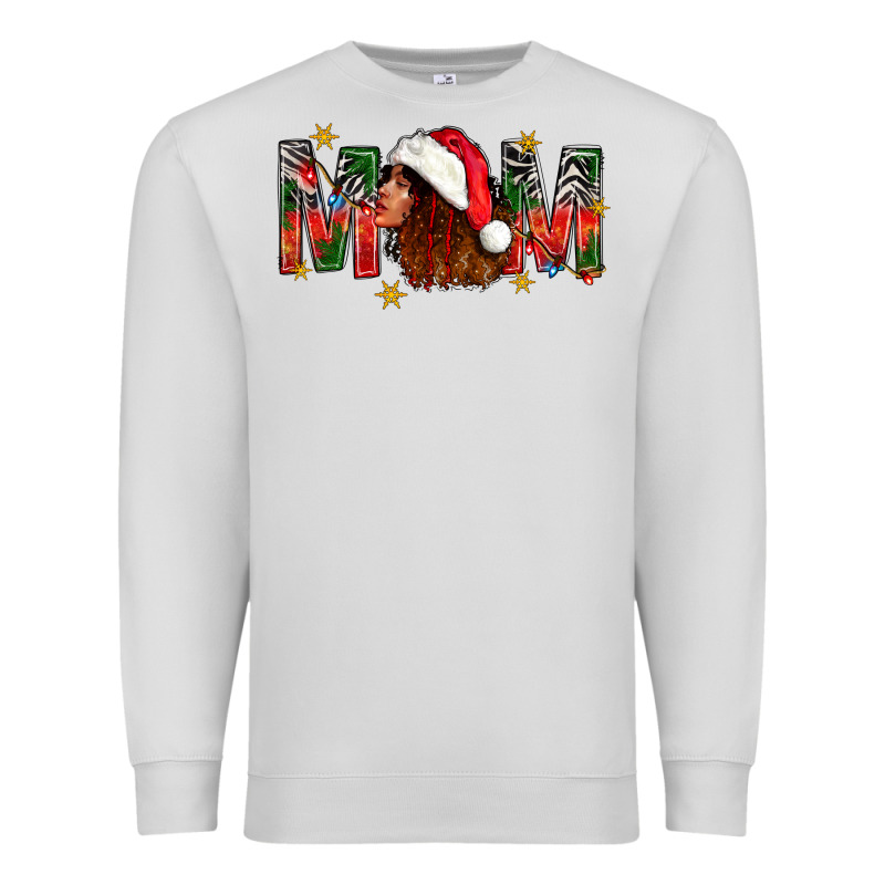 Western Mom With Woman In Santa Hat Premium Sweatshirt by BundleAndBundleShop | Teevron