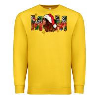 Lemon Western Mom With Woman In Santa Hat Premium Sweatshirt - BundleAndBundleShop