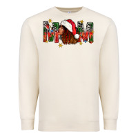 Sandshell Western Mom With Woman In Santa Hat Premium Sweatshirt - BundleAndBundleShop