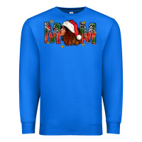 True Royal Western Mom With Woman In Santa Hat Premium Sweatshirt - BundleAndBundleShop
