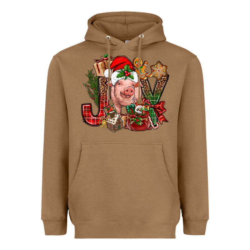 Joy Christmas With Pig Bbs Heavyweight Hoodie by BundleAndBundleShop | Teevron