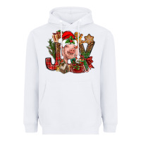 White joy christmas with pig bbs Heavyweight Hoodie - BundleAndBundleShop