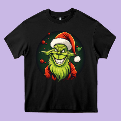 Grinch Heavy Core Tee Designed By Unal Design