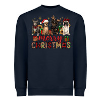 Navy merry christmas chihuahua pitbull pug dachshund Heavyweight Sweatshirt - JahusDesignShop