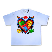 Grape Ice autism heart Urban Heavy Tee - Artiststas